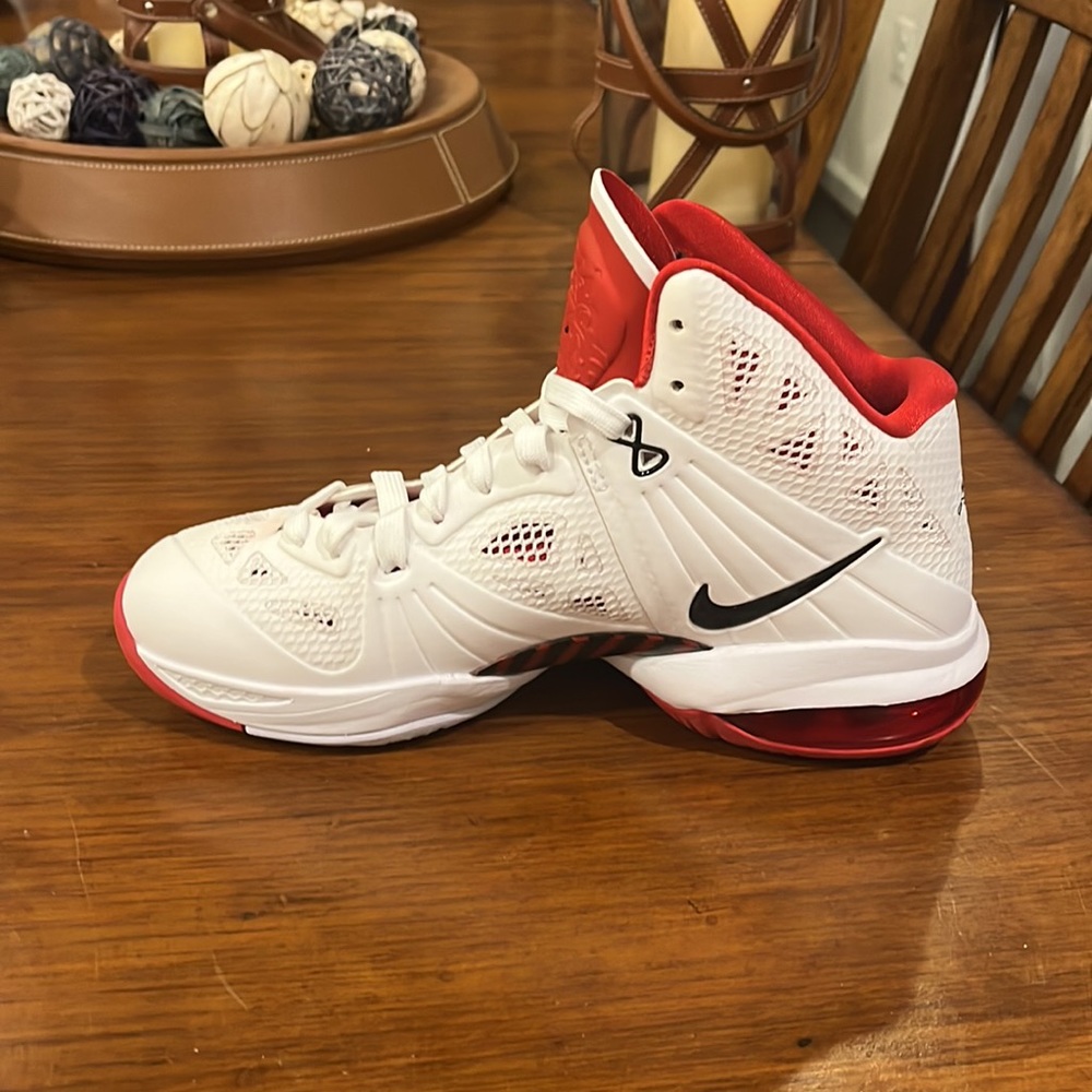 Nike Lebron 8 P.S. Shoes Sneakers 441946 100 white red Mens Size 7.5 - Picture 11 of 16